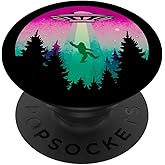 Cryptidcore Aesthetic Sasquatch Bigfoot UFO Alien Abduction PopSockets Adhesive PopGrip