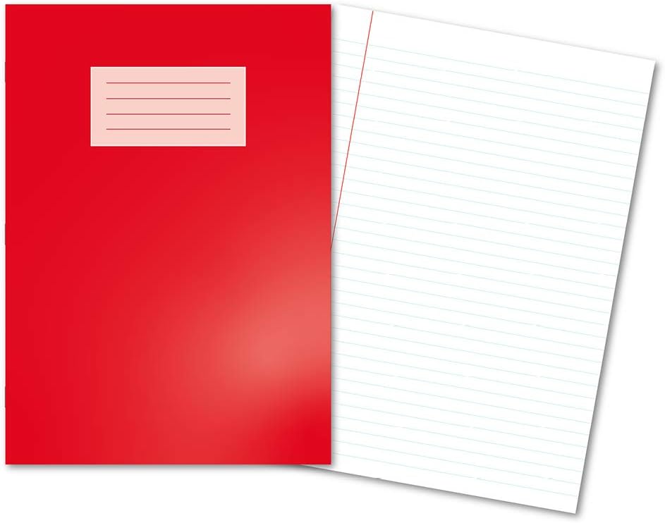 Oxford A4 Exercise Books, 80 Pages, Pack of 5, Assorted Colours, 8 mm Ruled and Margin, Premium - Image 3