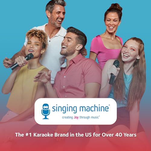 Singing Machine Wireless Karaoke Microphone for Kids & Adults, Party Machine Mic (Rose Gold