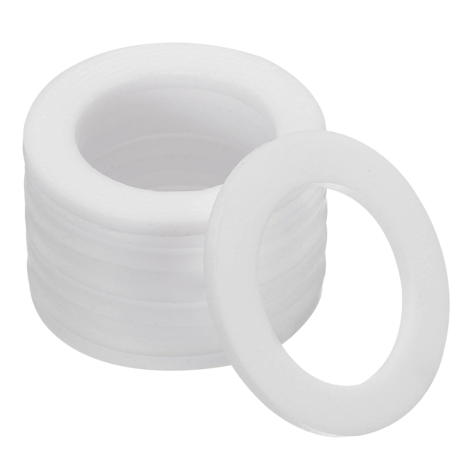 PATIKIL Flat Washers, 50 Pcs 30mm OD 20mm ID 2mm Thickness PTFE Seal Washers Flange Gasket Sealing Gasket for Faucet Pipe Water Hose