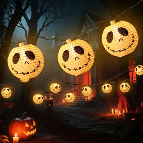 TIGOMOOV Halloween Ghost String Lights Incandescent