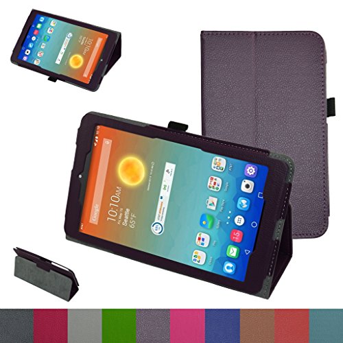 AT&T Trek HD Case,Mama Mouth PU Leather Folio 2-folding Stand Cover with Stylus Holder for 8