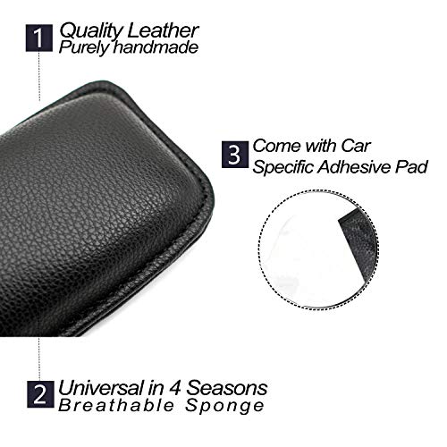 MECHCOS Soft Black Leather Car Center Console Knee Leg Elbow Cushion