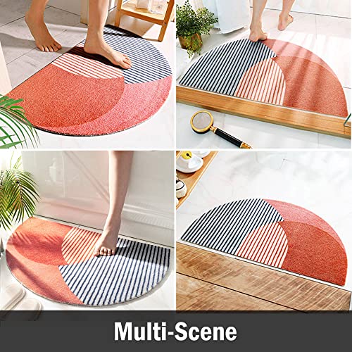 THRILRUG Half Round Inside Door Mats for Front Door, 17"x28" Entryway