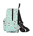 Veenajo Small Lightweight Canvas Backpack Purse Casual Daypack Ipad backpack for Women Girls Teens Kids(Green Cat)
