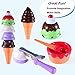 TEPSMIGO Plastic Stack Ice Cream Toy with Play Tea Set, 27 PCS Colored Pretend Food Educational Gifts for Toddler Children Age 3+ Boys Girls