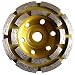 7 Inch (pack of 2 Pieces) Diamond Double Row Grinding cup wheel 28 segment for concrete stone birck cement surface grinding coating paint remove mortar leveling heavy duty abrasive wheel sanding disc primary