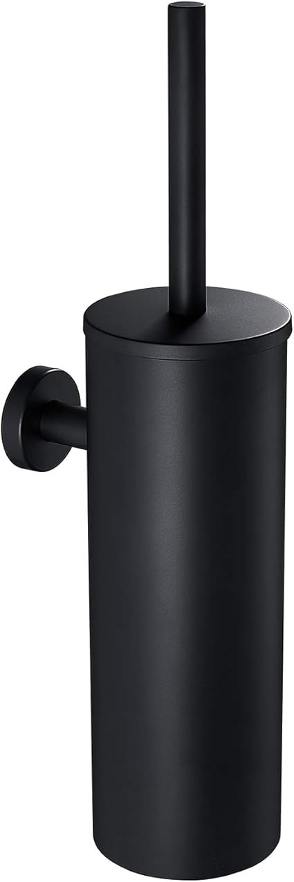 Porta Scopino Da WC Da Parete - Tazza In Plastica Bianca Con Design Antiscivolo - Foto 5