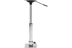 Dioche Boat Seat Pedestal Base Mount Kit Stainless Steel Adjustable 400-500mm Thread Rotatable for Yachts, Ships, Pontoon, Br
