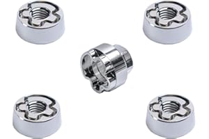 VOSANTU 5/16-18 Hidden Type 304 Stainless Steel Anti-Theft Locking Nuts 18TPI Security Hardware Kit for Mountain Bike Awning Car Accessories for Styling Light Bar Safety,(4 Lock+ 1 Key)