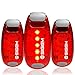 LED Safety Lights + Free Bonuses | Clip on Flashing Strobe Light | High Visibility for Running Jogging Walking Cycling | Best Reflective Gear for Kids Dogs Bicycle Helmet and Bike Tail Light (Red)