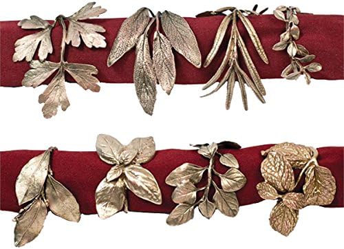 "Herb Napkin Rings" (Set of 8) by Michael Michaud for Silver Seasons Table Art