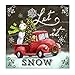 Karyees 16x20In Let it Snow Christmas Paint by Numbers Kits Christmas Tree Snowman Car DIY Painting by Numbers DIY Canvas Painting by Numbers Acrylic Painting Kits Happy New Year Paint by Numbers