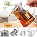 Glass Teapot with Infuser, 950ml/32oz Clear High Borosilicate Glass Tea Pot with Removable Tea Strainers for Loose Leaf Tea, Heat Resistant Loose Leaf Teapot, Safe on Microwavable and Stovetop