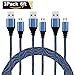 Micro USB Cable, USB to Micro USB Android Charger Cord, High Speed Charging Cable for Android Smartphones, Tablets, MP3, XBOX, PS4 and More 3Pack 6ft (Navy Blue)
