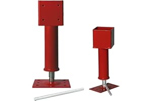 NAXVIO 4x4 Screw Jacks, 2 Pack Adjustable Jack Post House Jacks for Leveling, 14.5" - 18.5" Height Adjust Range, Heavy Duty Floor Jacks Post Crawlspace Shed Lifting Jack, 24000 lbs Max Load Capacity