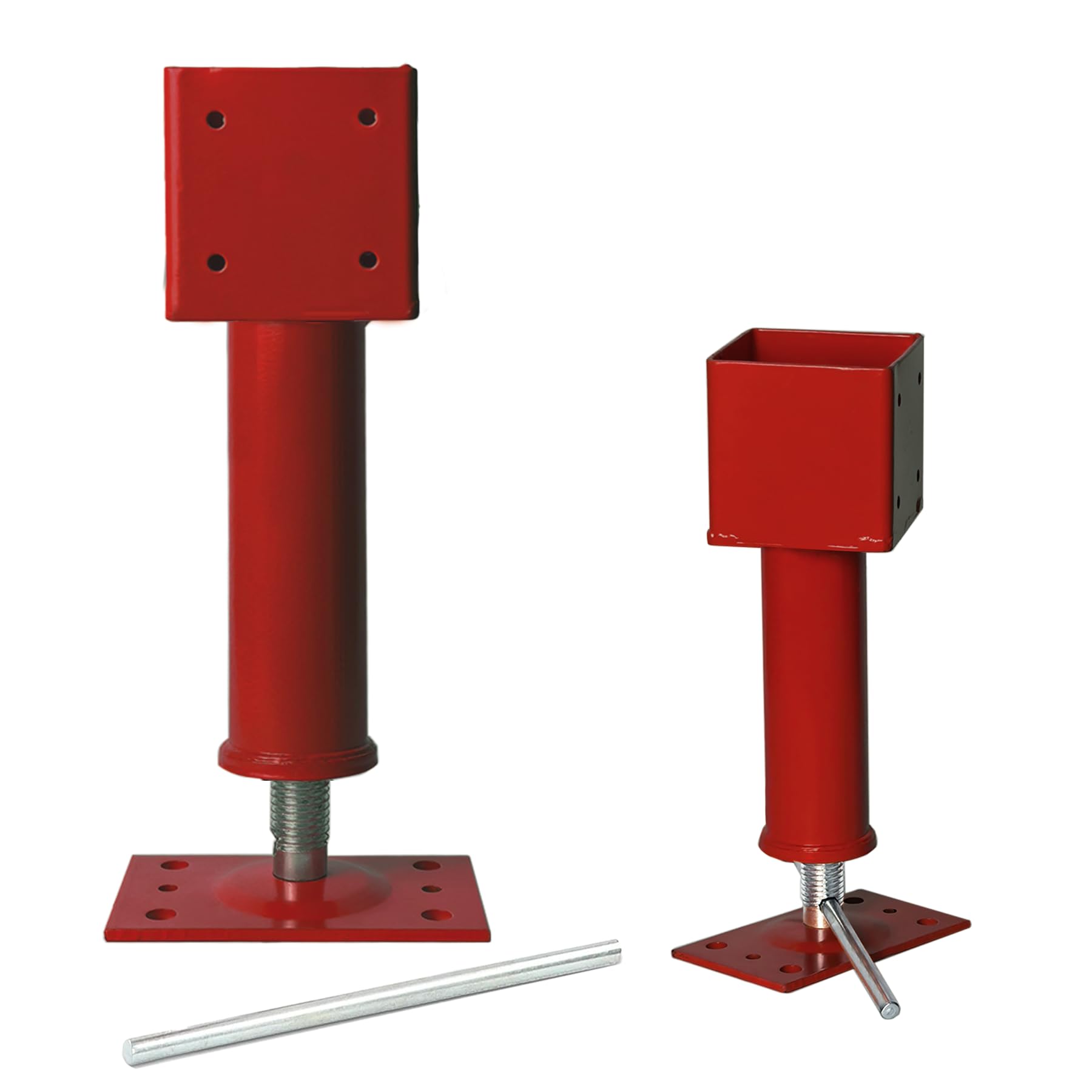 Photo 1 of 4x4 Screw Jacks, 2 Pack Adjustable Jack Post House Jacks for Leveling, 14.5" - 18.5" Height Adjust Range, Heavy Duty Floor Jacks Post Crawlspace Shed Lifting Jack, 24000 lbs Max Load Capacity
