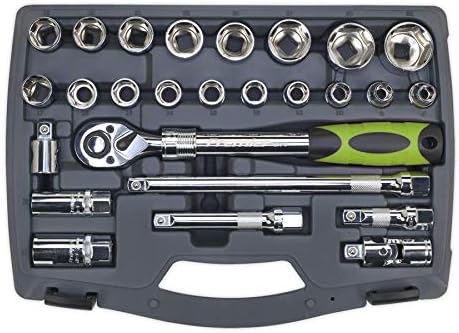 Sealey Ak7961 Socket Set 26Pc 1/2In Sq Drive 6Pt Walldrive Metric, Silver, 1/2" - Image 4
