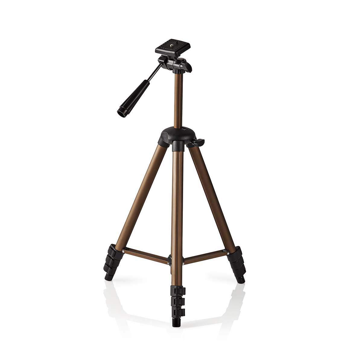 Nedis 50" Tripod for DSLR Camera, Adjustable 40.5cm - 128cm Height, Lightweight Aluminium with Pan Head for 360 Degree Panoramic Shooting, Max. 2Kg, with Travel Bag