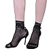 HDE Women's Lace Fishnet Ankle Socks Black Hollow Out Sheer Dress Socks (4 Pack)