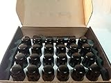 AccuWheel LNS-12150B6 Small Diameter Acorn Spline Drive Black Lug Nuts with Key (12mm x 1.5 Thread Size) - Pack of 24 Lugnuts