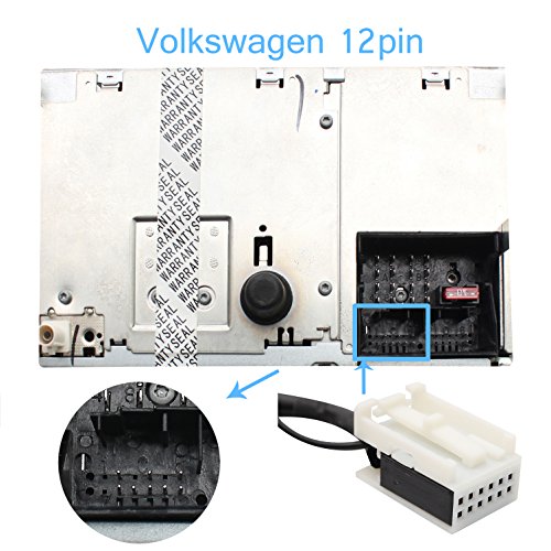 Wyness Car CD Audio Aux Adapter Digital Music Cd Changer 3.5mm Interface for VW 12Pin Jetta Beetle Passat GTI Golf Touareg Tiguan EOS Polo Touran R32 Fox, Skoda Octavia SuperB, Seat Leon - Thumbnail 5