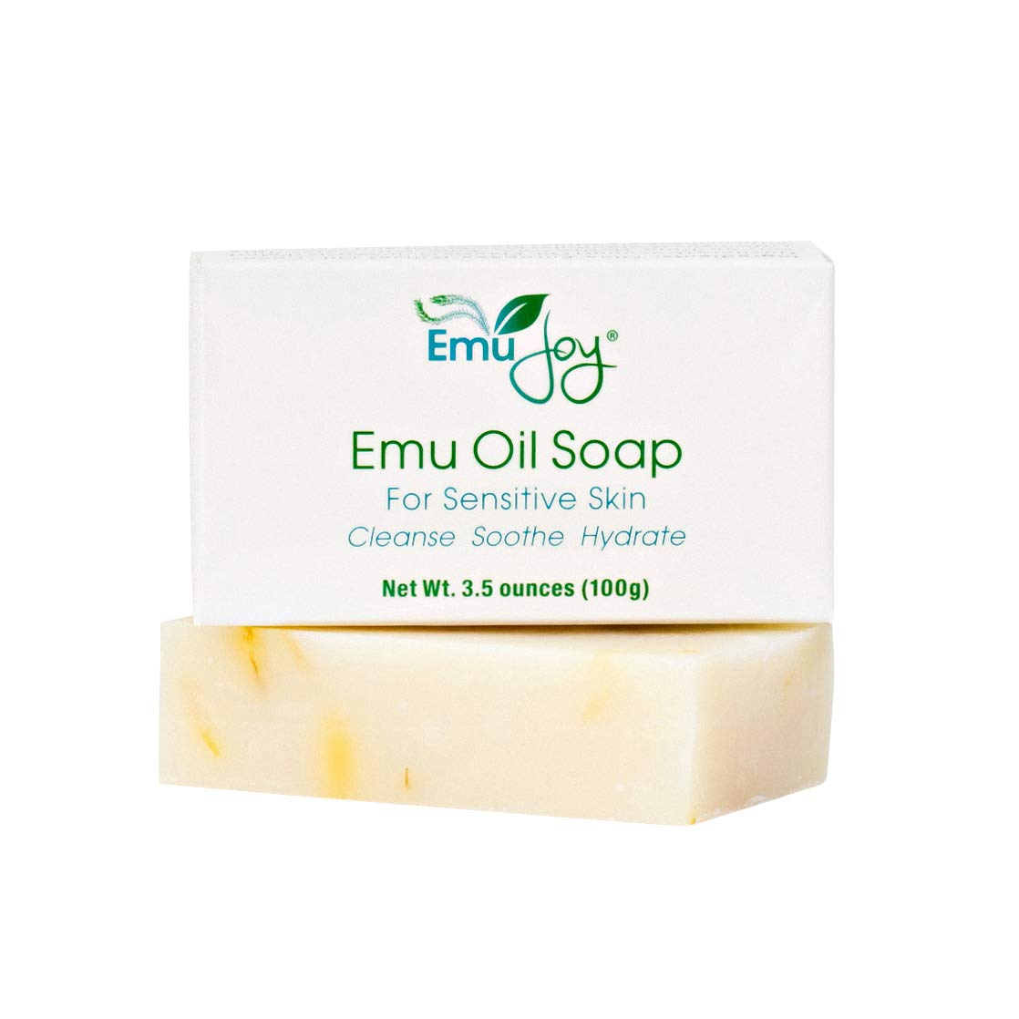 Emu Oil Soap for Sensitive Skin - Stocking Stuffer for Women Gentle Cleanser for Dry Irritated Skin Due to Eczema Psoriasis Dermatitis Lichen Sclerosus TSW Syndrome