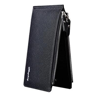 Chronex Womens Leather Multi Card Organizer Wallet Clutch With Zipper Pocket