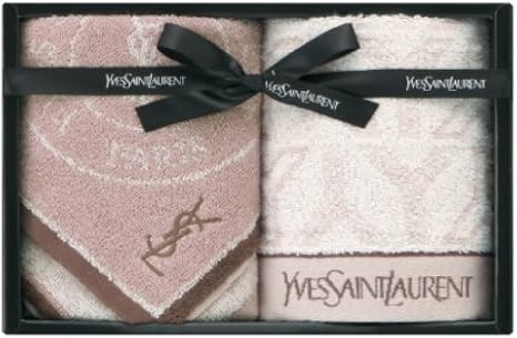 Amazon イヴ サンローラン タオルハンカチ２枚セットピンク タオルセット ホーム キッチン オンライン通販