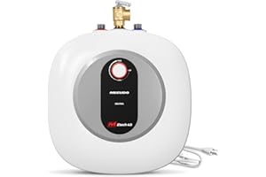 Electric Mini Tank Water Heater - MIZUDO 4.0 Gallon Point of Use Instant Hot Water Heater for RV, Camper, Kitchen, Food Truck, 120V 1440W, Under Sink, Wall or Floor Mounted, Easy to Install