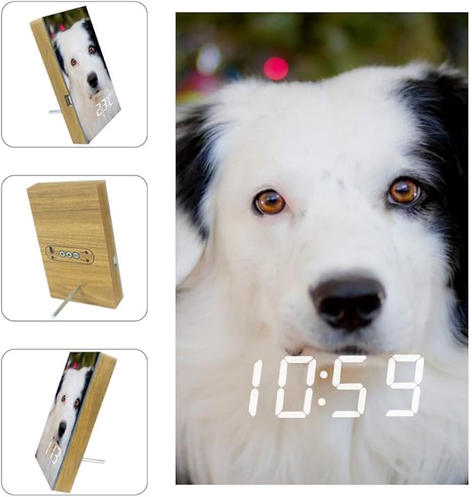 Z&Q Digital Alarm Clock Smart dog Talking Alarm Clocks for Kids and