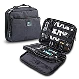 ElecTrek Products Cable Organizer Bag- Water-resistant bag organizes and protects USB drives, memory cards, chargers, cables, cords, adaptors and other device accessories.