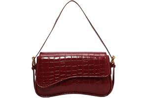 JUOXEEPY Small Shoulder Bag Y2K Purses for Women Crocodile Handbag Clutch Purse Classic Crossbody Bag Satchel Purse