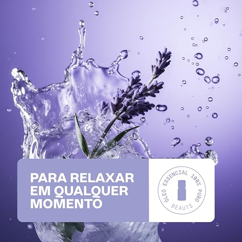 Óleo Essencial Lavanda Francesa - 100% Puro e Natural - Para Ansiedade, Estresse e Hora de Dormir - Calmante e Relaxante - Óleo Essencial Para Aromaterapia, Difusor, Massagem e Banho - 10 mL, Beauts