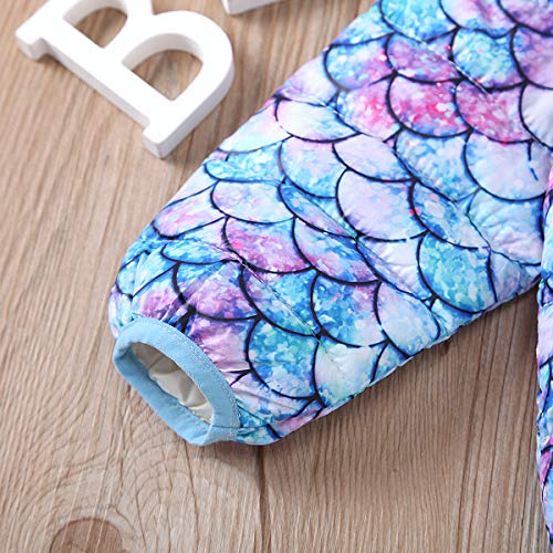 RAISEVERN Neonata 6-12 Mesi Cappotti Invernali Cappotti Cappotti Giacca Leggera Capispalla Mermaid Purple
