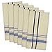 DII French Stripe Tabletop Collection Farmhouse Style Dining Table Linen Napkin Set, 20x20, Taupe/Blue, 6 Piece