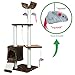 PET Palace Cat Tree Kitten Activity Tower Condo with Perches, Scratching Posts, and Squeaking Mice, APL1342, Brown