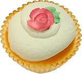 Green Pink Rose Fake Cupcake 3 Pack