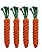 Amersumer 4 PCS Puppy Chew Dog Toys Carrot Cotton Pet Rope Chew Toys Pet Teeth Cleaning Chewing Biting Rope Dog Toys