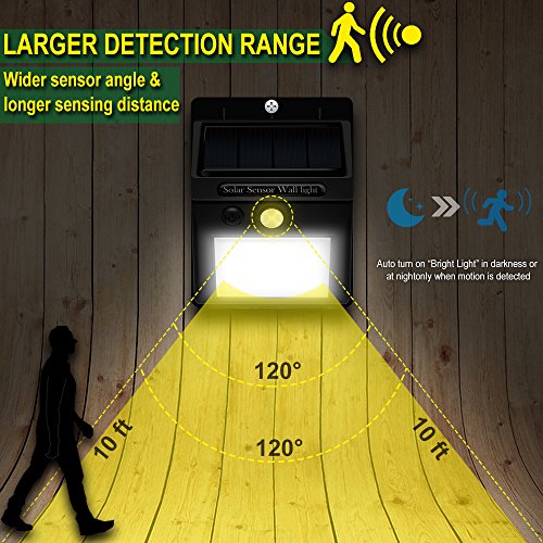 Solar Lights Outdoor, Costech Super Bright 20 LED Motion Sensor Solar Lights (4 PACK); Auto ON/OFF, Wireless Easy Installation, Security Outdoor Lights/Wall Lights for Driveway, Yard, Pathway - Thumbnail 2