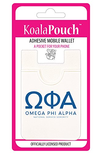 Omega Phi Alpha - Koala Pouch - Adhesive Cell Phone Wallet