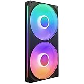 NZXT F280 RGB Core - 280mm Single-Frame Fan Unit with 2 x 140mm RGB Fans - Speed & Lighting Control - High Static Pressure &