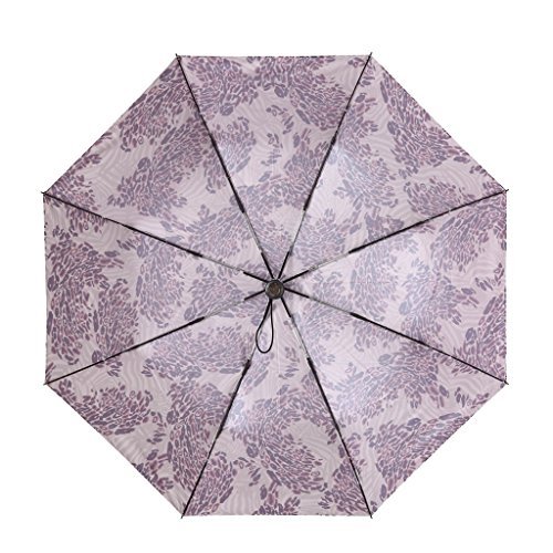 Kobold Compact Travel Sun Folding Umbrella UV Protection Light for Women Windproof Parasol Rain Umbrellas Pink Leopard Pattern