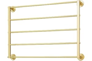 FWTXZTER Wall Mounted Scarf Rack, Ties Silk Scarves Towels Storage Multifunctional Metal Rack, Space-Saving Wrapping Paper Organizer Ribbon Holder Wall Display Rack for Flower Shops