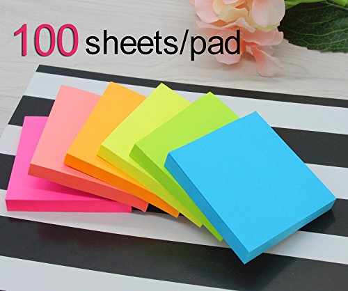 Vanpad Bright Colors Sticky Notes, Assorted Stickies of 3 in x 3 in, 12 Pads/Pack, 100 Sheets/Pad - Thumbnail 2