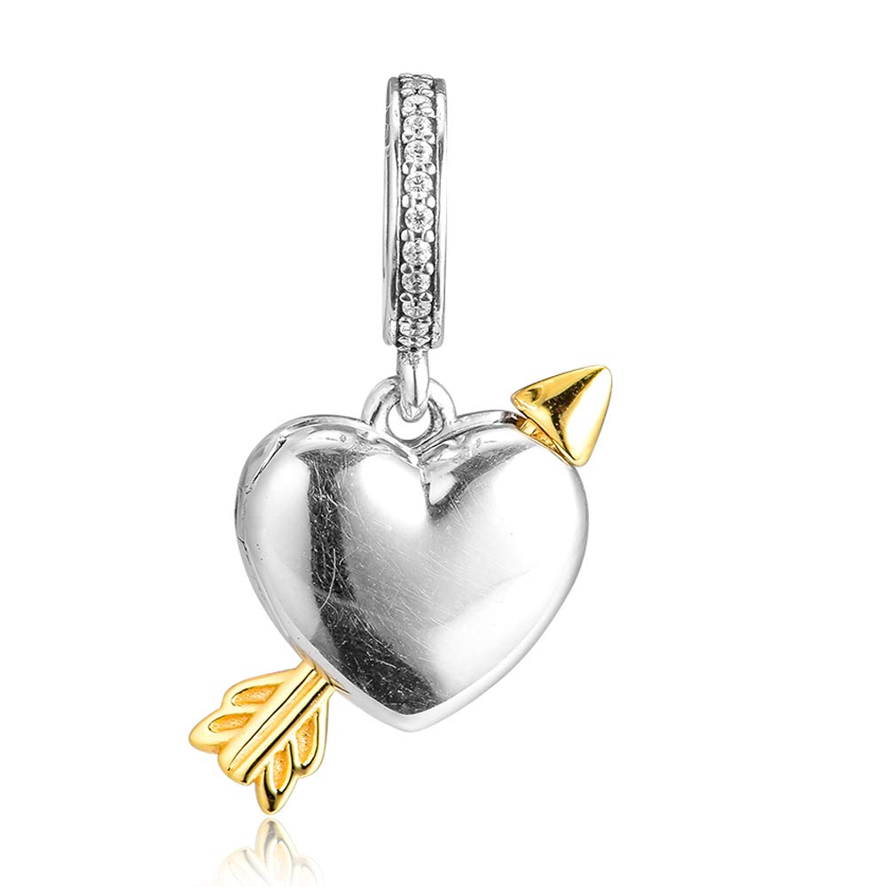 PANDOCCI 2019 Valentine Day Gift Limited Edition Arrow of Love Clear CZ Bead 925 Silver DIY Fits for Original Pandora Bracelets Charm Fashion Jewelry