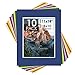 Mat Board Center, Pack of 10 11x14 Mixed Colors White Core Picture Mats for 8x10 Pictures