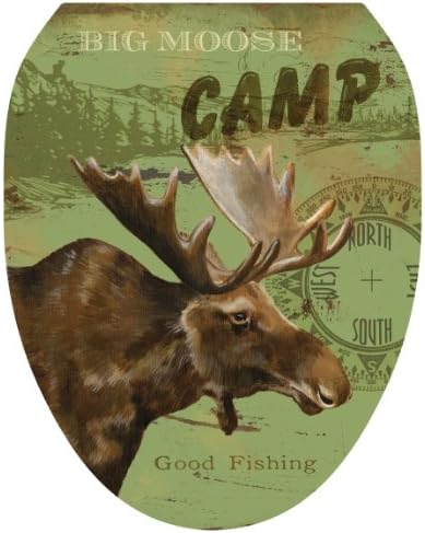 Toilet Tattoos, Toilet Seat Cover Decal, Moose Lodge, Size Elongated