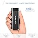 Oripow 6400mAh Power Bank with LED Flashlight and LG Battery Cells - Black
