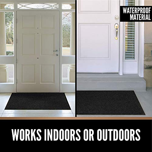 Gorilla Grip Heavy Duty Traffic Guard Doormat, 47x35, Durable Rubber